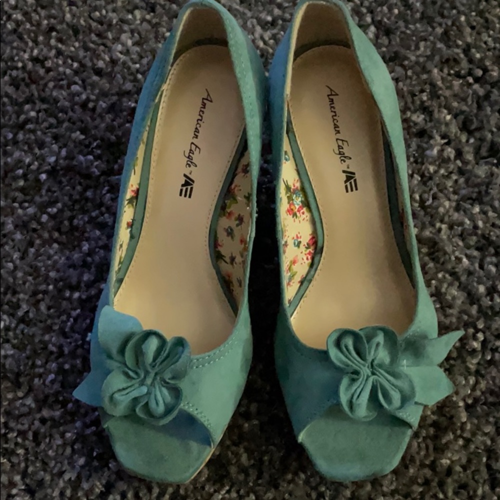 American Eagle Peep Toe Wedge